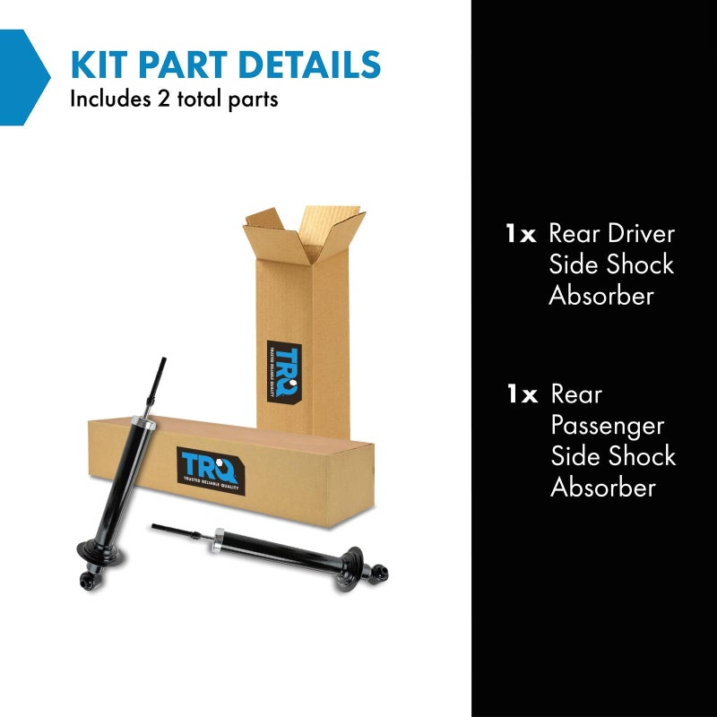 TRQ Rear Shock Absorber Set Compatible with 2006-2013 Lexus IS250 IS350 - Image 2